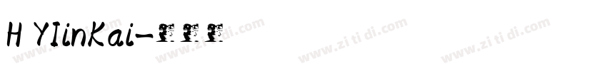 H YIinKai字体转换